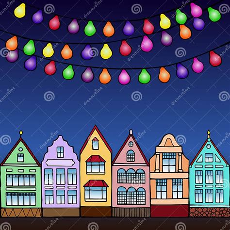 Holiday In Town Stock Vector Illustration Of Posters 62174012