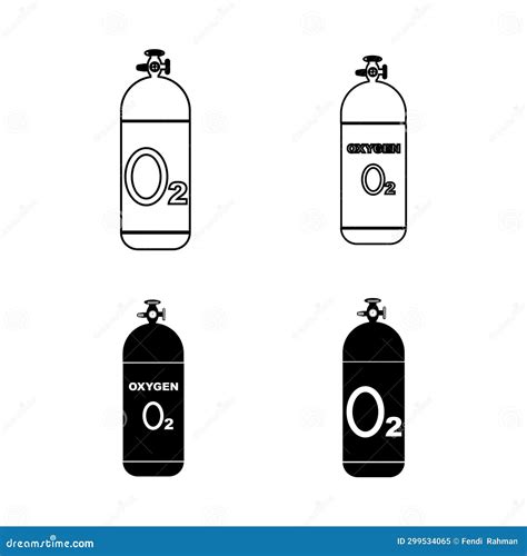 Vector Symbol Illustration Oxygen Cylinder Icon Stock Illustration