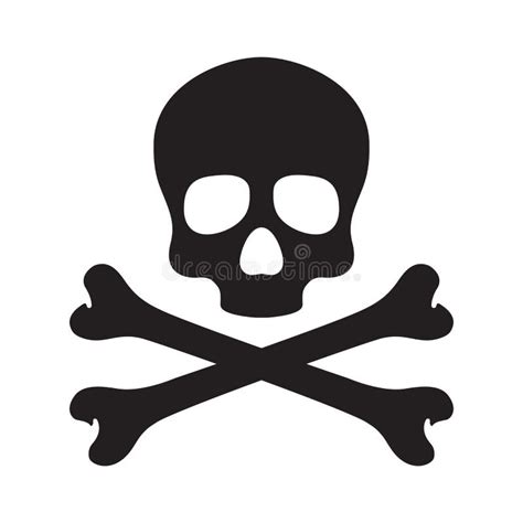 Ejemplo De Halloween Del Hueso Del Logotipo Del Icono Del Pirata Del