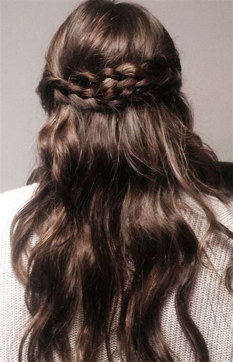 Half Up Half Down Braided Crown Crown Braid Long Hair Styles Braids