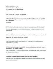 SOC 101 Unit 3 Challange 2 Docx Sophia Pathways Introduction To