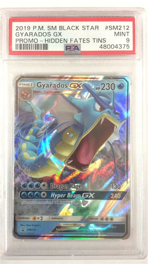 Pokemon Sm Black Star Promo Sm Gyarados Gx Hidden Fates Tins