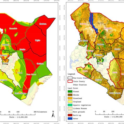 Maps Of Kenya Showing Agro Ecological Zones Aezs And Land Cover Maps