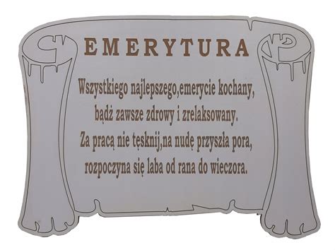 Prezent Na Emerytur Emerytura Yczenia On Oficjalne