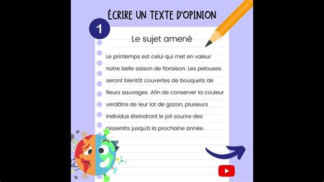 Écrire Un Texte Argumentatif Une Lettre Opinion Introduction Youtube