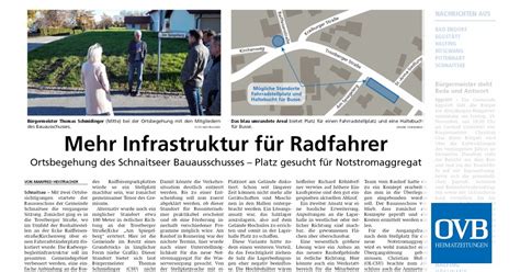 Mehr Infrastruktur für Radfahrer OVB Heimatzeitungen