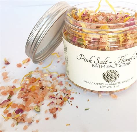 Organic Bath Salts Bath Soak Eucalyptus Mint Pink Etsy