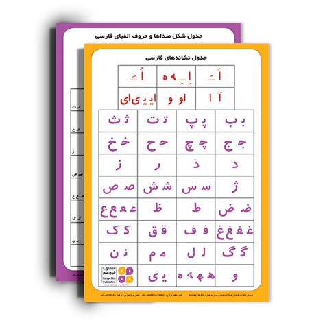 جدول حروف الفبای فارسی کلاس اول ابتدایی