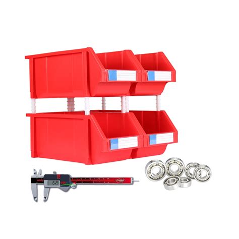 Industrial Warehouse Hangable And Stackable Plastic Storage Bin