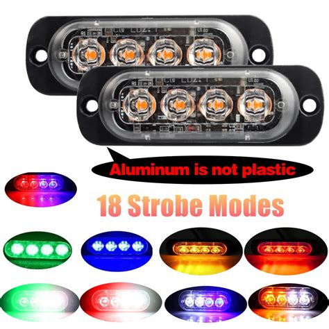 Led Strobe Side Luz De Advert Ncia Strobe Grille Piscando Lightbar