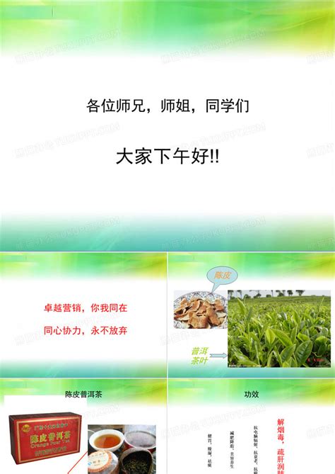 陈皮普洱茶ppt模板下载编号lomxaxje熊猫办公