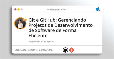 Git E Github Gerenciando Projetos De Desenvolvimento De Software De