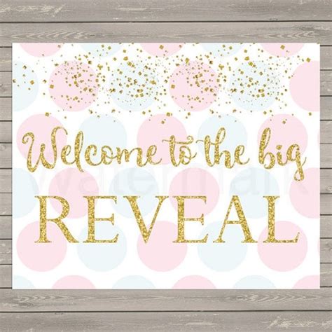 Gender Reveal Sign Gender Reveal Welcome Sign Instant Download Pdf