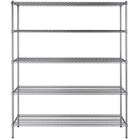 Regency 18 X 72 Nsf Chrome Wire 5 Shelf Kit With 86 Posts