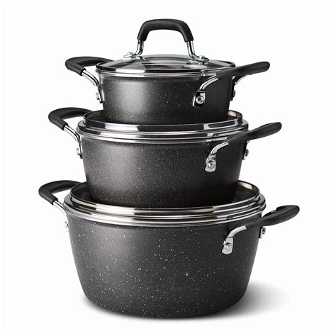 Tramontina 6 Piece Stackable Cookware Set Charcoal Nortram Retail