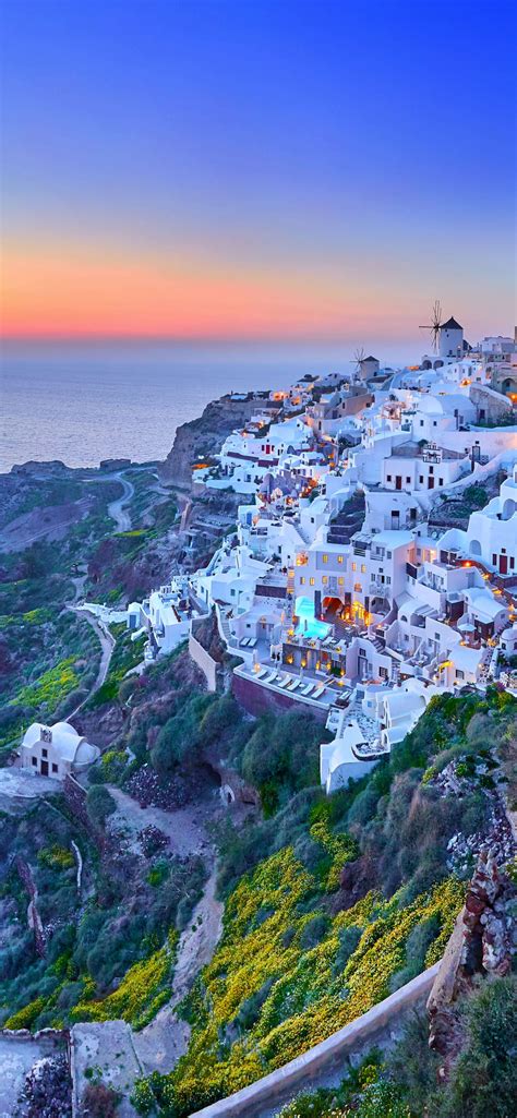 Santorini Island Wallpaper K Thira Aegean Sea Fira Town