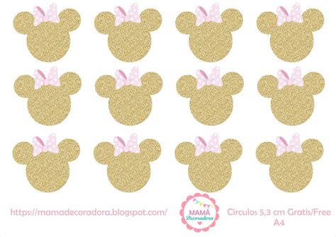 Mam Decoradora Kit Imprimible Minnie Mouse Gold Gratis