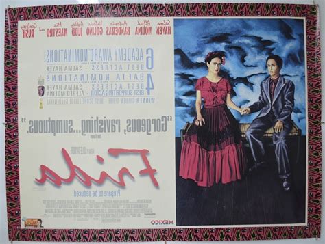 Frida 2003 Original Quad Movie Poster Salma Hayek Antonio Banderas Ebay