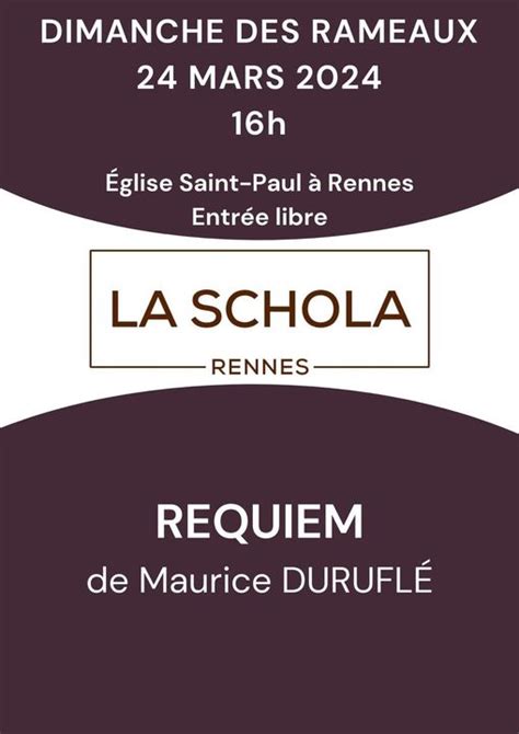 Concert Le Requiem De Durufl Rennes Catholique Fr