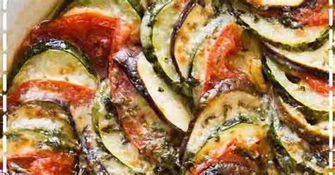 Zucchini Eggplant Tomato Gratin Baking Recipes Idea