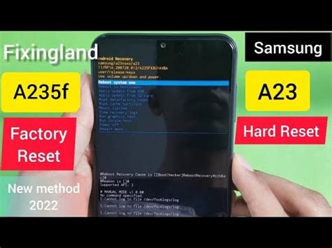 Hard Reset Samsung Galaxy A A F Hard Reset Unlock Pattern