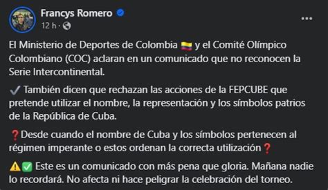 Gobierno Colombiano Aliado Del R Gimen Rechaza Equipo Beisbolero De