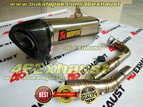 Jual Knalpot Yamaha XMax 250 Full System Akrapovic Titan Ujung Carbon