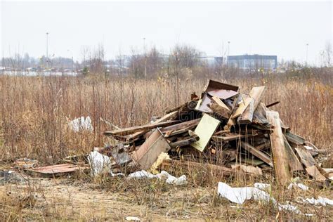 Russia Leningrad Region November 2019 A Garbage Dump Near The