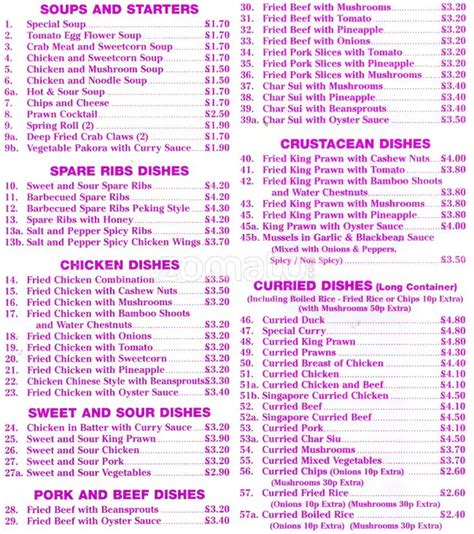 Lotus Menu Menu Restauracji Lotus Scotstoun Glasgow Zomato Uk