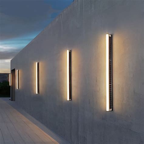 Solar Modern Sconce Led Wall Lamp Outdoor Wall Lights Waterproof Strip