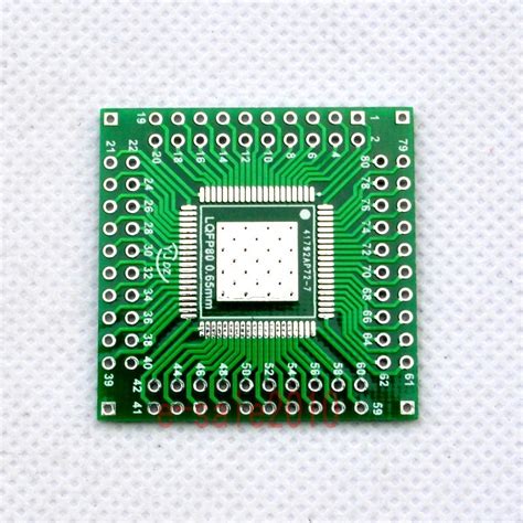 Pcs New Smd Qfp Lqfp Pin Pitch Mm To Dip Adapter Pcb Board