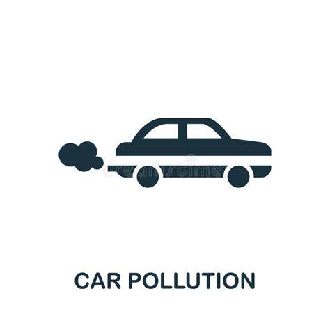 Car Air Pollution City Road Smog Factories Smoke And Industrial Carbon Dioxide Clouds Vector