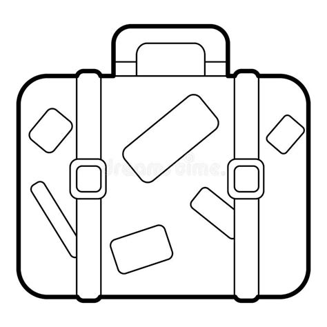 Icono De La Maleta Del Viaje En Estilo Del Esquema Ilustración del