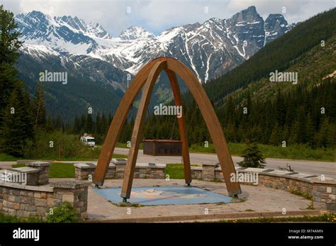 Trans Canada Highway Monument Rogers Pass National Historic Site Glacier National Park