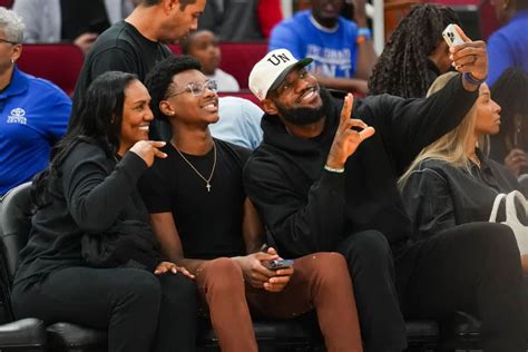 LeBron James Hypes Up Son Bryces Impressive Block