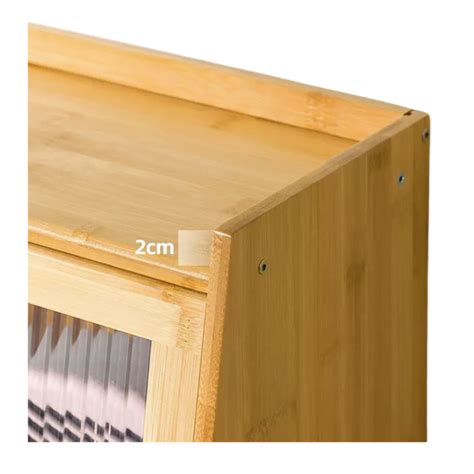 Muji Style Bamboo Countertop Retro Storage Cabinet Kitchen Plaza