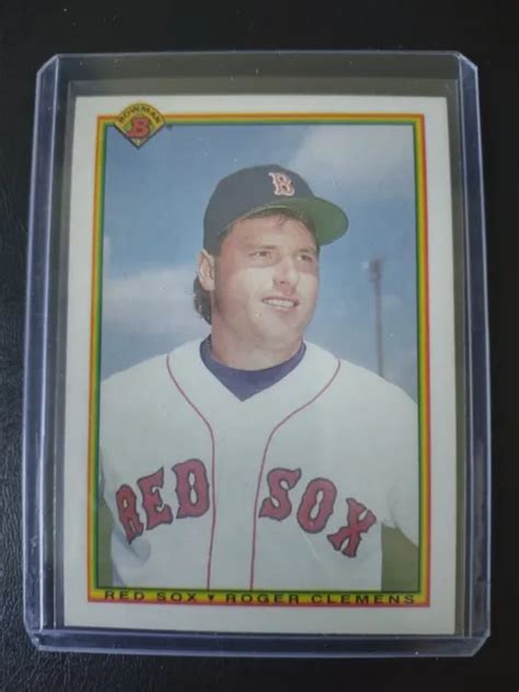 CARTE DE BASEBALL Roger Clemens Boston Red Sox 1990 Bowman 268 EUR