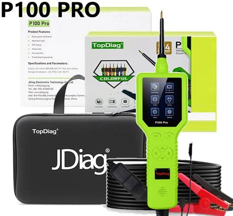 Topdiag P100 Pro Probador De Circuito El Ctrico De Coche Probador De