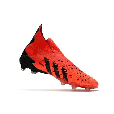 Crampon Adidas Predator Freak FG Rouge Noir Rouge Solaire