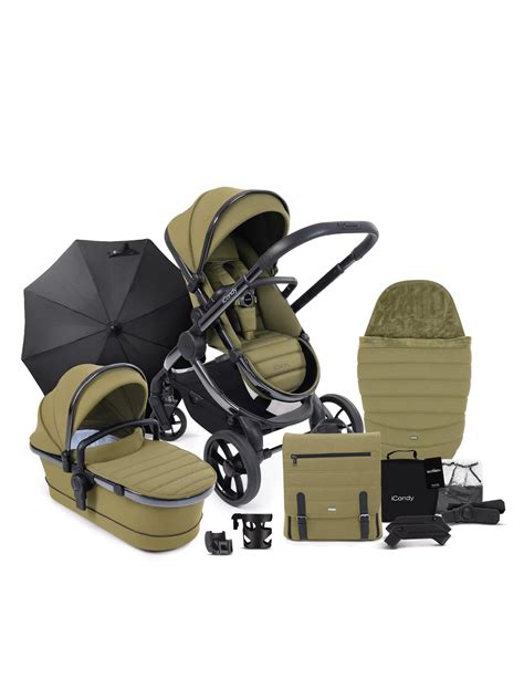 Peach 7 Pushchair And Carrycot Olive Icandy Nordichausch