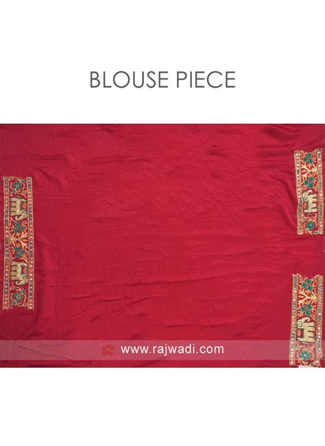 Traditional Maroon Embroidered Gajji Silk Gharchola Saree