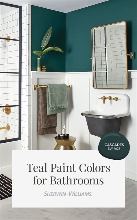 Teal Bathroom Paint Colors from Sherwin-Williams | Teal bathroom, Teal ...