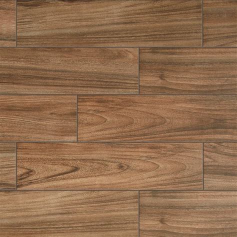 Daltile Baker Wood In X In Walnut Glazed Porcelain Floor And