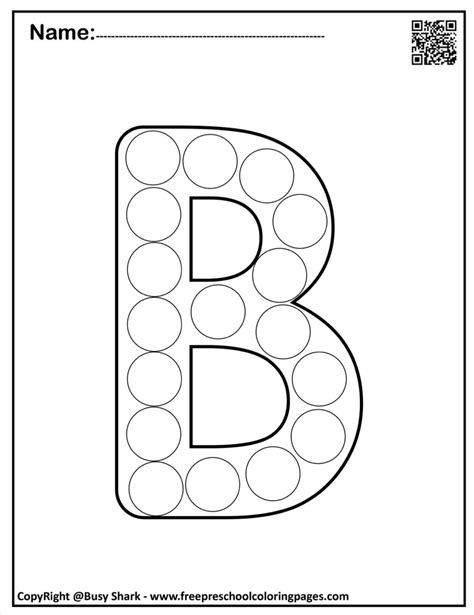 Set Of Letter B 10 Free Dot Markers Coloring Pages Artofit