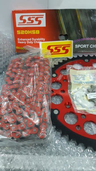 Jual Gear Set ROZ 520 CRF 150L CRF 230 CRF 250 Rantai SSS Racing Di