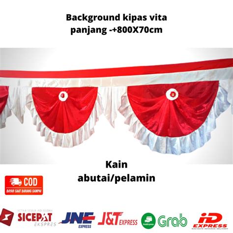 Jual Background Bendera Merah Putih Panjang Hiasan Panggung Agustusan