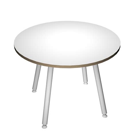 Table Haute Ronde Leonardo 80 Cm Pieds Métal Blanc Blanc Chants