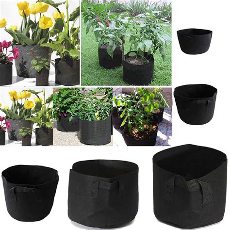 Round Fabric Pots Plant Pouch Root Container Grow Bag Aeration Pot