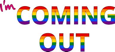 LGBT out and proud pride sign - Openclipart