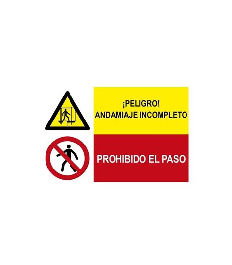 Se Al De Seguridad Peligro Andamiaje Incompleto Prohibido El Paso